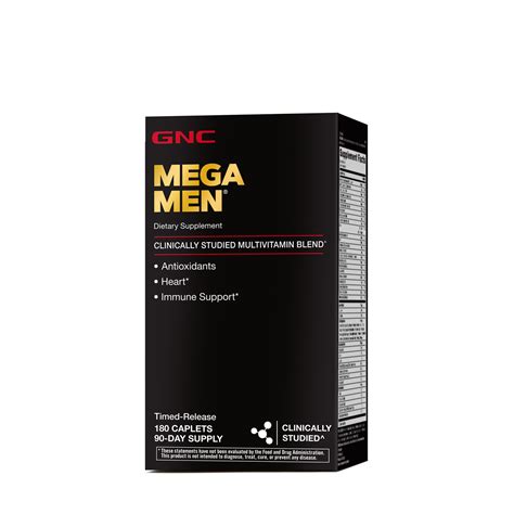 gnc mega men multivitamin 180 caplets reviews|GNC Mega Men Multivitamin 180 Caplets, 90 Servings.